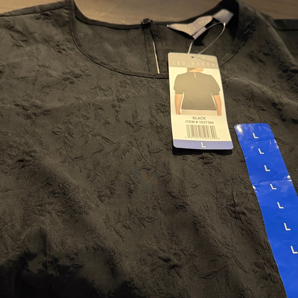 Ted Baker Black Puff-Sleeve Top - Picture 11 of 13